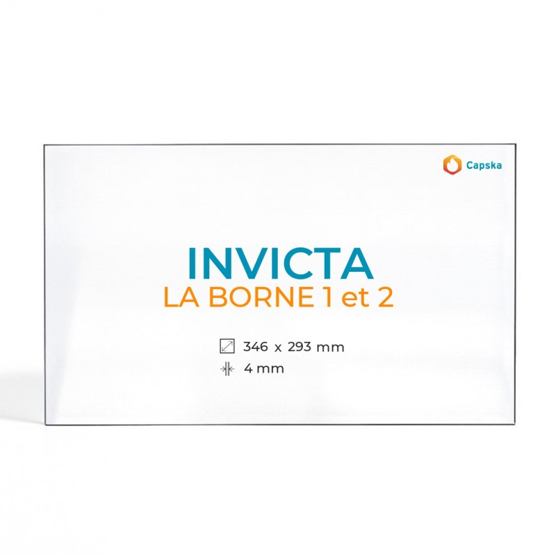 Invicta LA BORNE 1 ET 2 Glass Panel - Rectangular for Wood Burning Stove