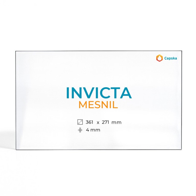 Invicta MESNIL Glas - Rechteck Kaminglas für Kaminofen