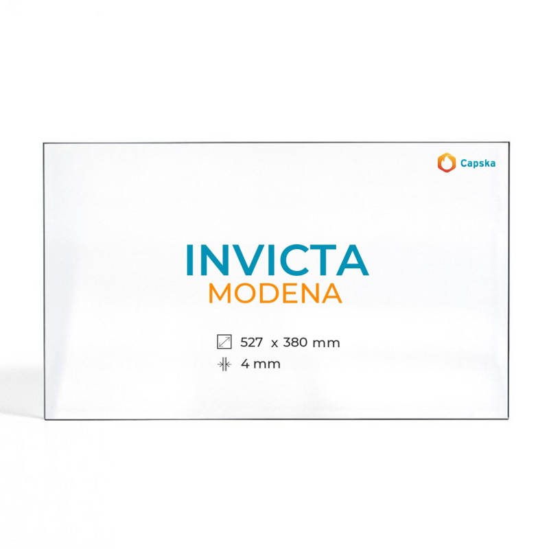 Vitre Invicta MODENA - Verre Rectangle pour poêle à bois