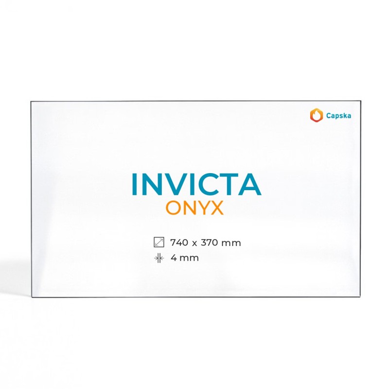 Invicta ONYX Glas - Rechteck Kaminglas für Kaminofen