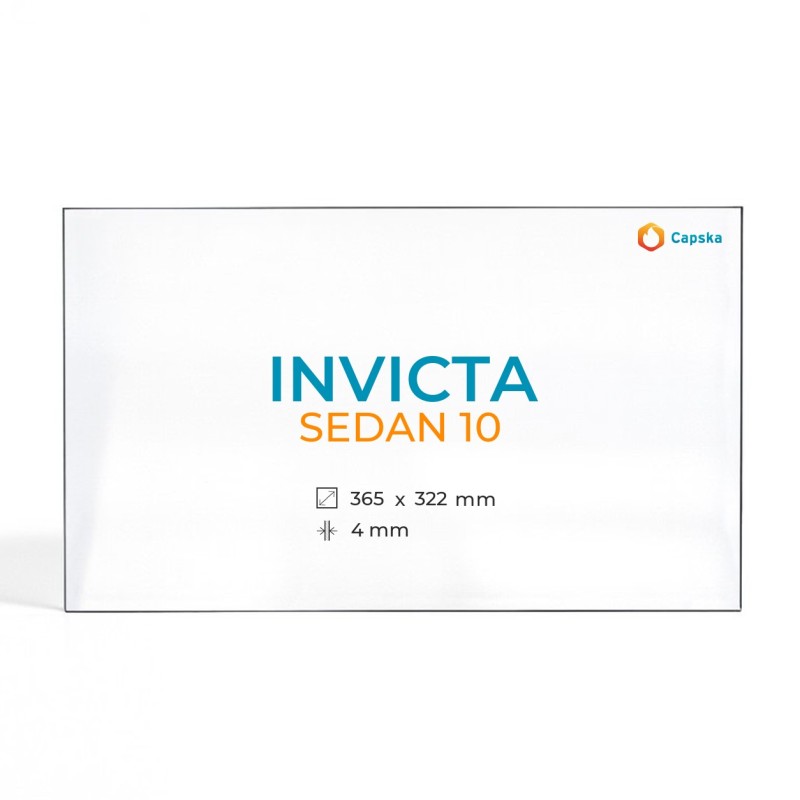 Vitre Invicta SEDAN 10 - Verre Rectangle pour poêle à bois