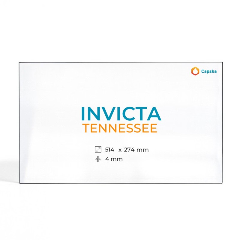 Invicta TENNESSEE Glass - Rectangular Panel for Wood Burning Stove