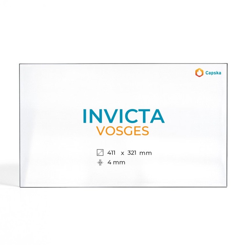 Cristall Invicta VOSGES - Vidre Rectangle per estufa de llenya