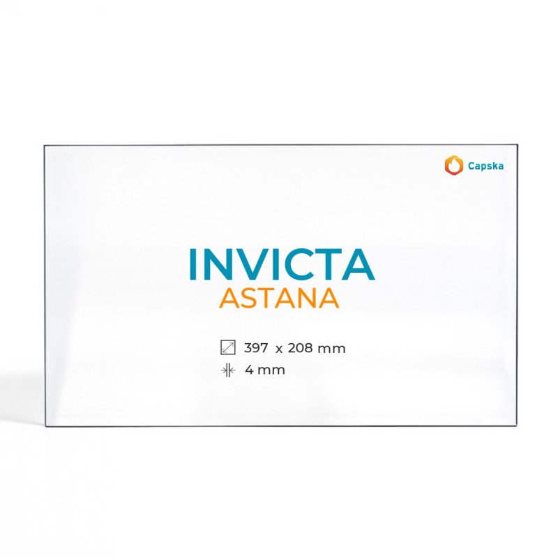 Vitre Invicta ASTANA - Verre Rectangle pour poêle à bois