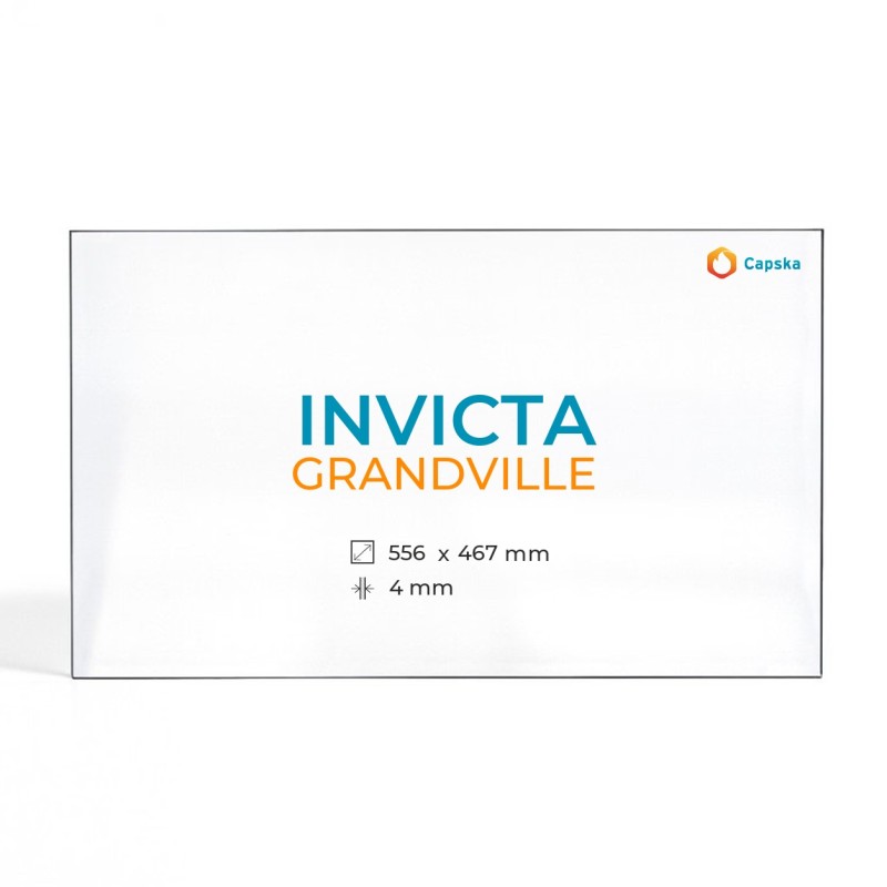 Vitre Invicta GRANDVILLE - Verre Rectangle pour poêle à bois