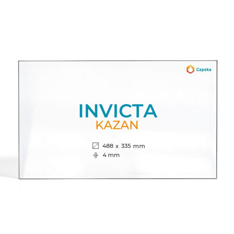 Invicta KAZAN Glass - Rectangular Panel for Wood Burning Stove