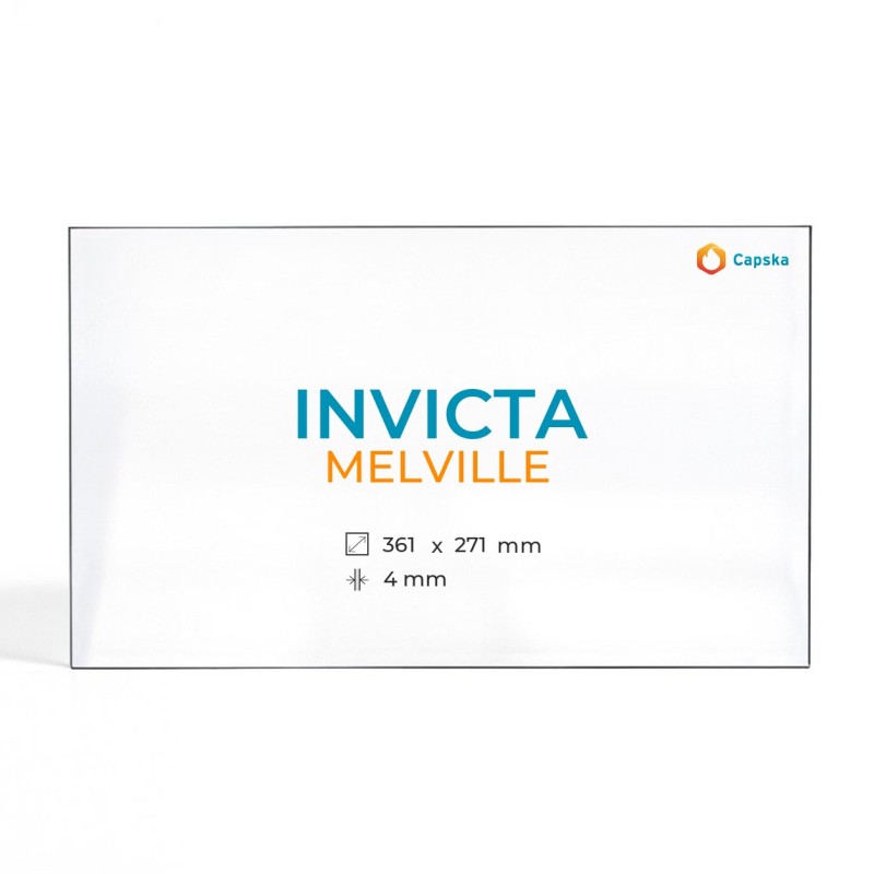 Vitre Invicta MELVILLE - Verre Rectangle pour poêle à bois