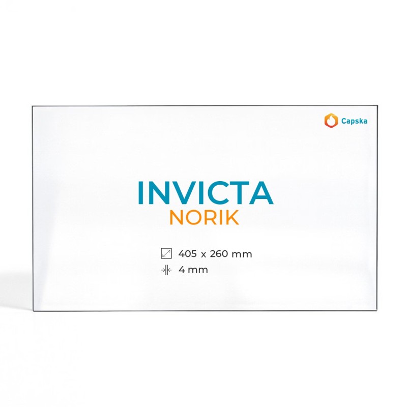 Vitre Invicta NORIK - Verre Rectangle pour poêle à bois