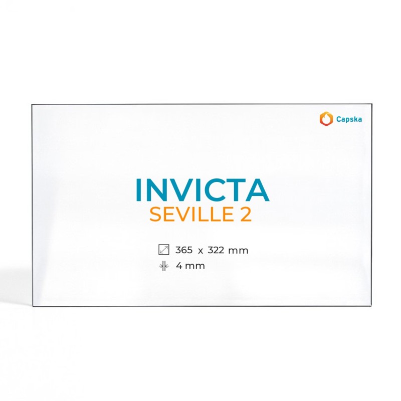 Invicta SEVILLE 2 Glas - Rechteck Kaminglas für Kaminofen