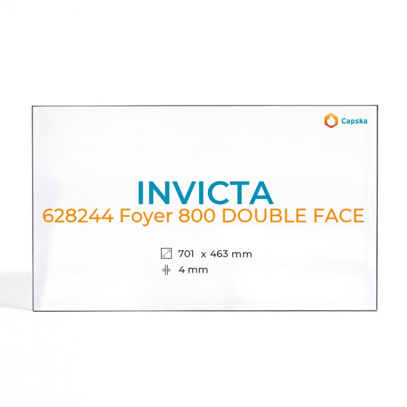 Invicta 628244 FOYER 800 Glass Panel for Fireplace Insert