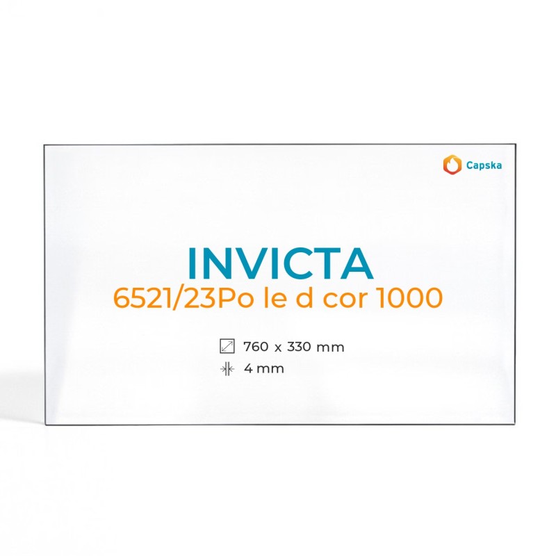 Invicta 6521/23 Poêle Décor 1000 Glas - Rechteck Kaminglas