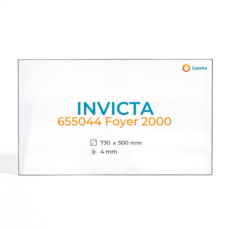 Vitre Invicta 655044 FOYER 2000 - Verre Rectangle pour insert