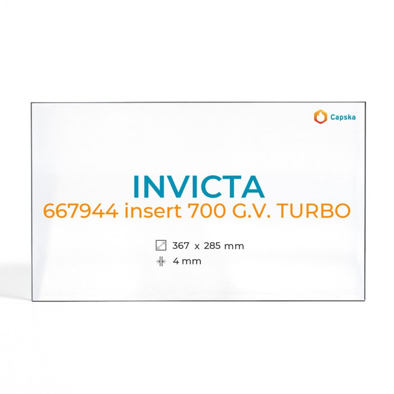 Invicta 667944 INSERT 700 G.V. TURBO Glass - Rectangular Side Glass Panel