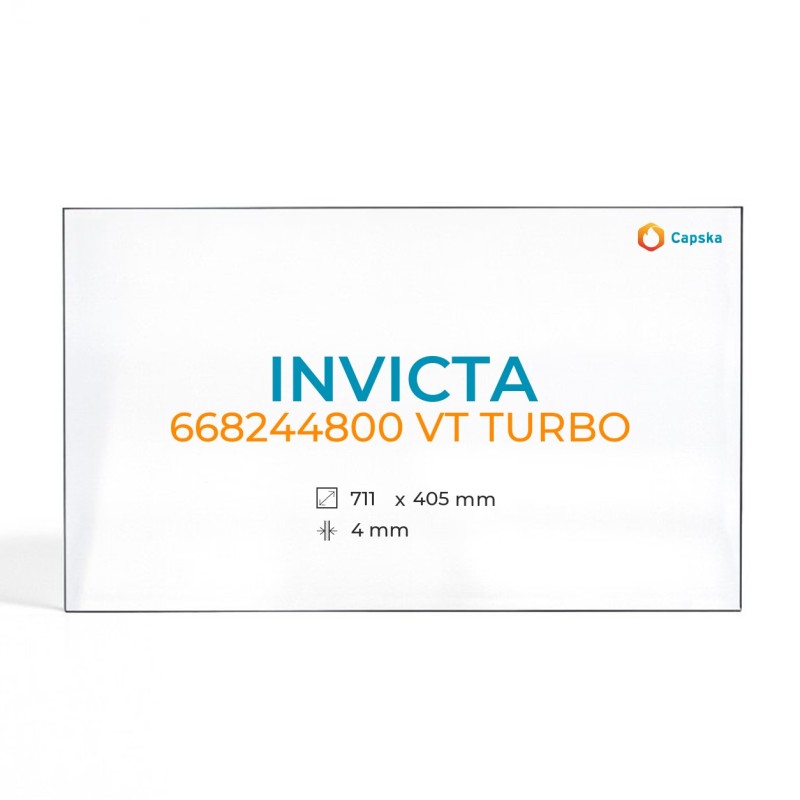 Vitre Invicta 668244800 VT TURBO - Verre Rectangle pour insert