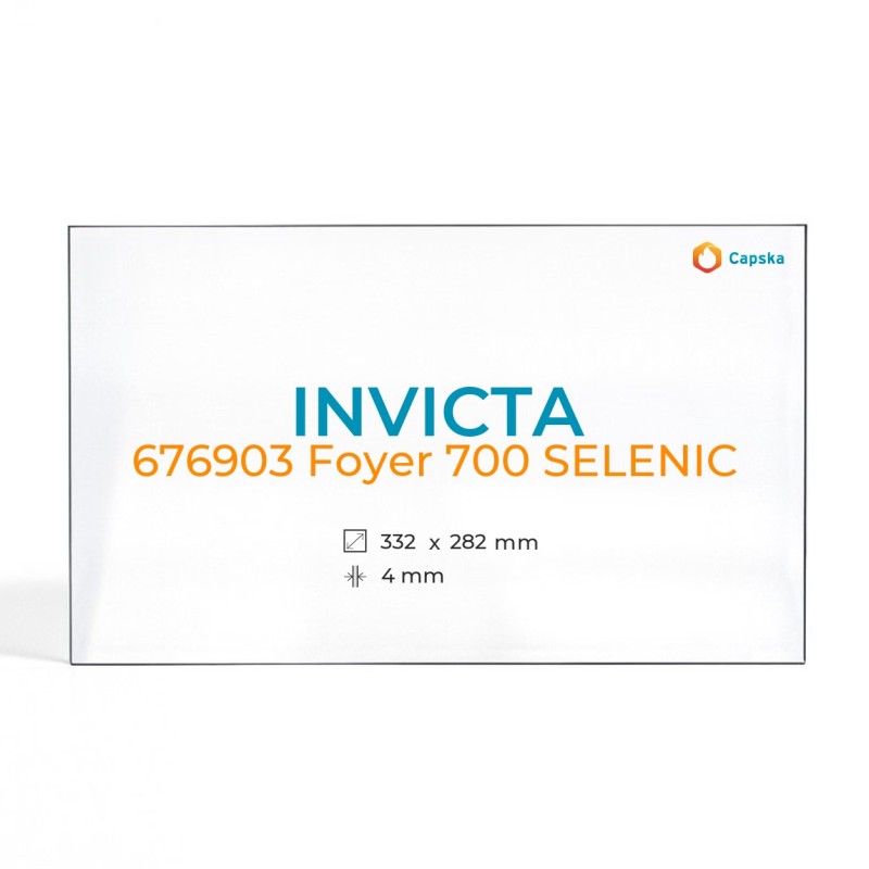 Invicta 676903 FOYER 700 SELENIC Glas - Rechteck Kaminglas
