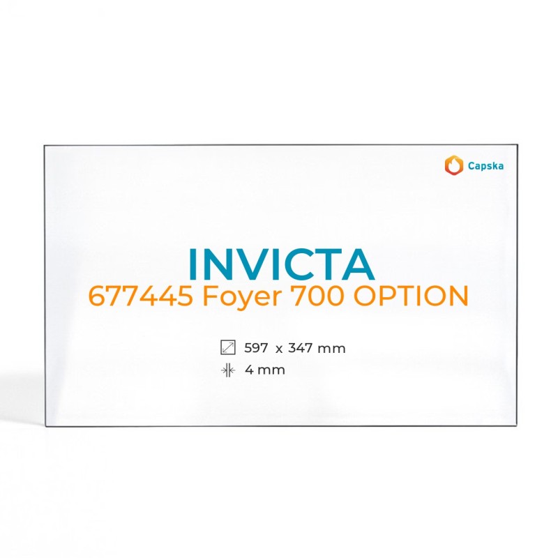 Vidre ceràmic Invicta 677445 Foyer 700 OPTION - Rectangle 597x347x4mm