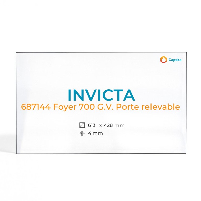Invicta 687144 FOYER 700 G.V. PORTE RELEVABLE Glass - Rectangular Panel