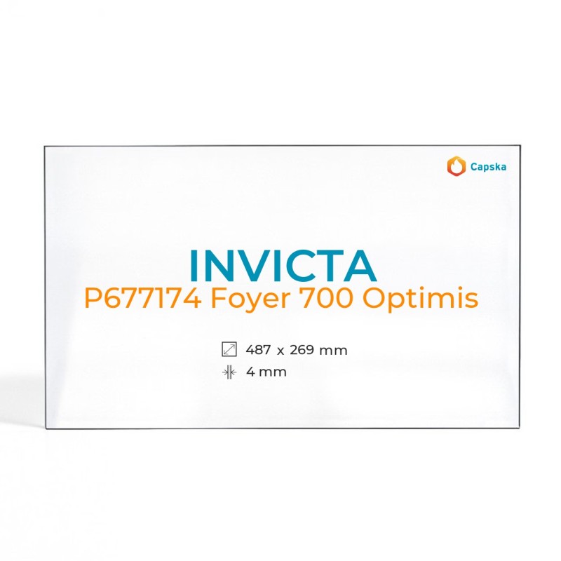Invicta P677174 FOYER 700 Glass Panel - Fireplace Insert