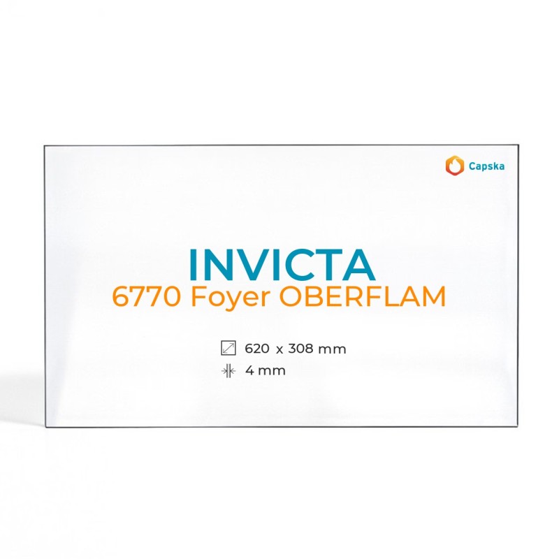 Vetro Invicta 6770 FOYER OBERFLAM - Vetro Rettangolo per caminetto