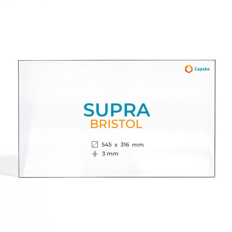 Supra BRISTOL Glass - Rectangular Panel for Wood Burning Stove