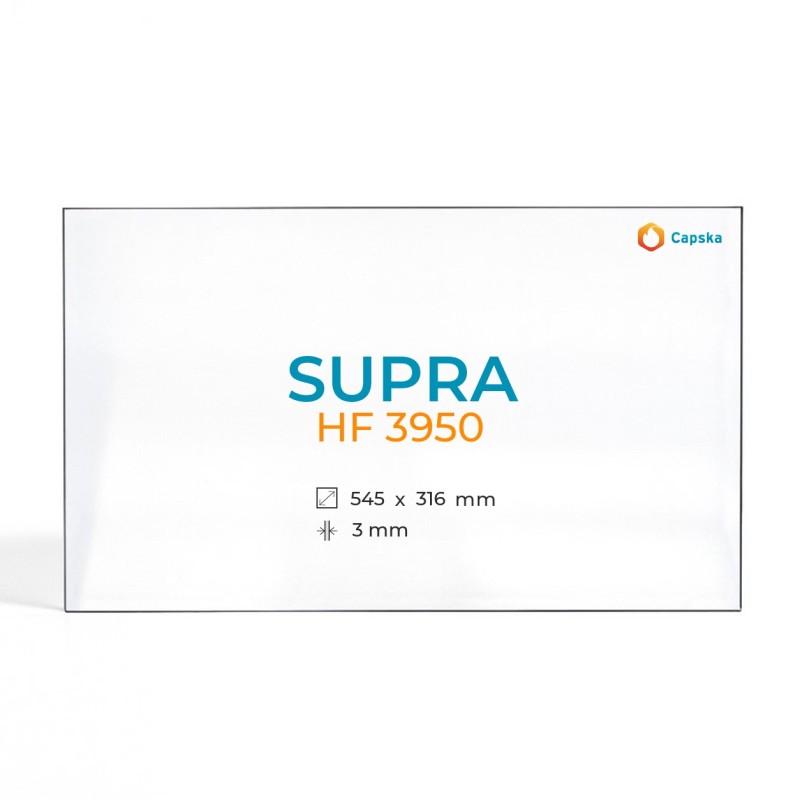 Supra HF 3950 Glas - Rechteck Kaminglas für Kaminofen