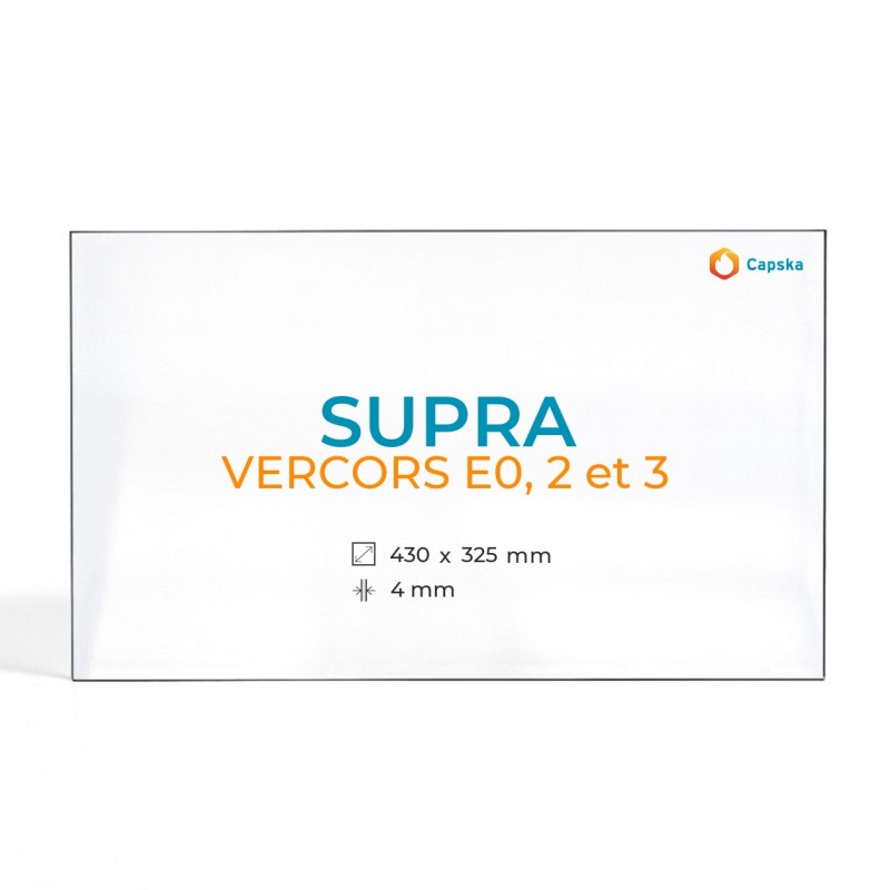 Supra VERCORS E0, 2 and 3 Glass - Rectangular Panel for Wood Burning Stove
