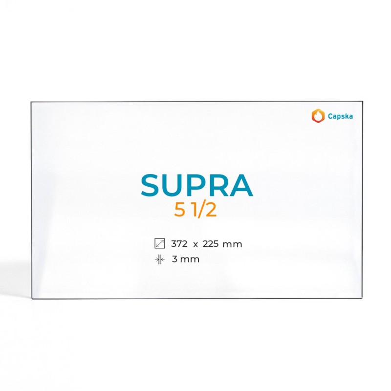Supra 5 1/2 Glas - Rechteck Kaminglas für Kaminofen