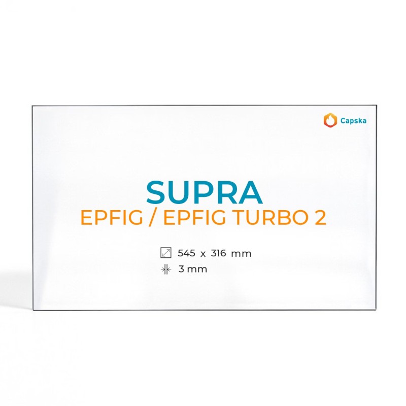 Vitre Supra EPFIG / EPFIG TURBO 2 - Verre Rectangle pour poêle à bois
