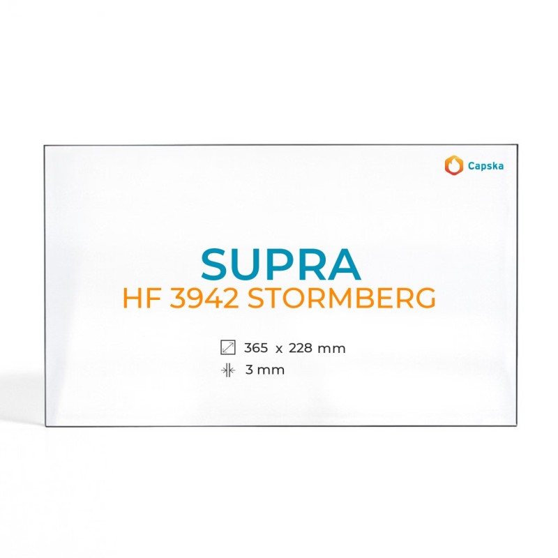 Vitre Supra HF 3942 STORMBERG - Verre Rectangle pour poêle à bois