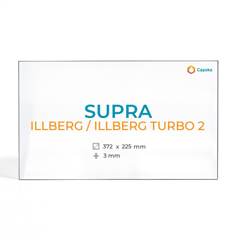 Supra ILLBERG / ILLBERG TURBO 2 Glas - Rechteck Kaminglas