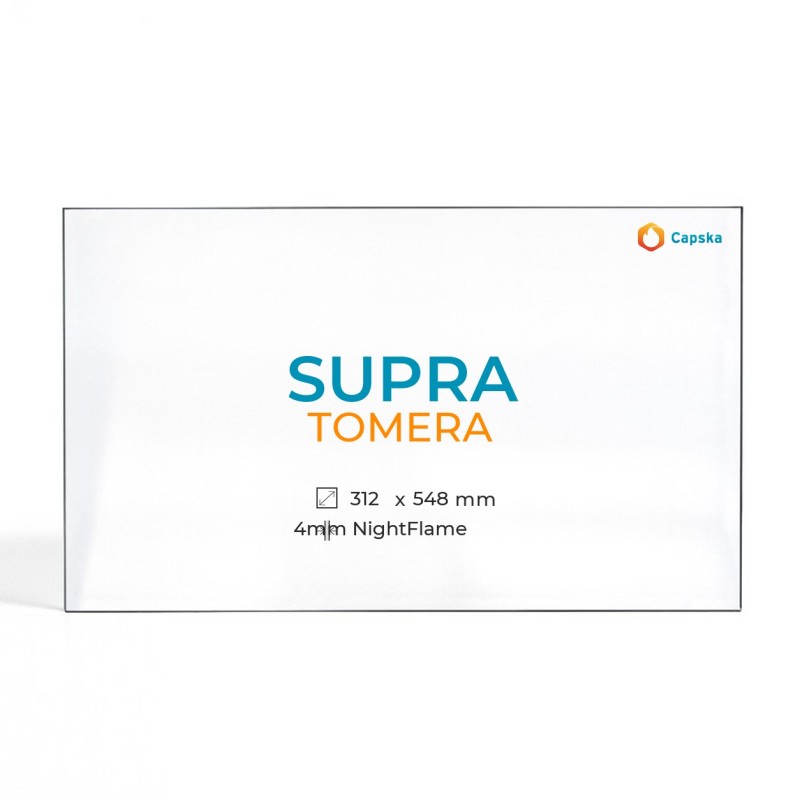 Supra TOMERA Glas - Rechteck Kaminglas für Kaminofen