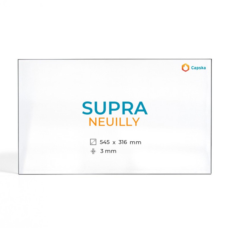 Supra NEUILLY Glass - Rectangular Panel for Wood Burning Stove