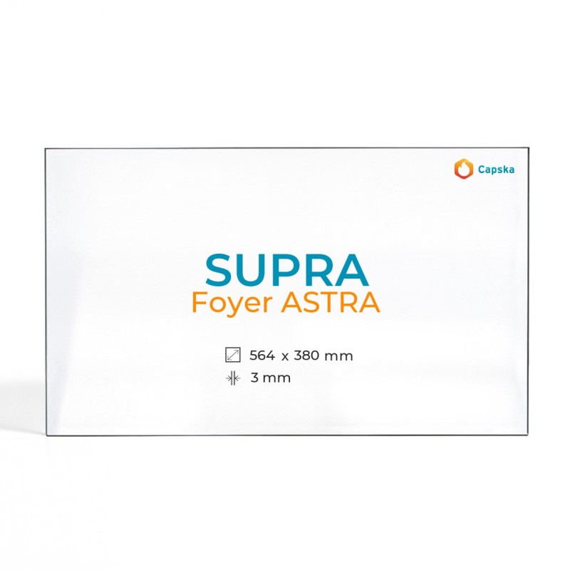 Vitre Supra FOYER ASTRA - Verre Rectangle pour insert