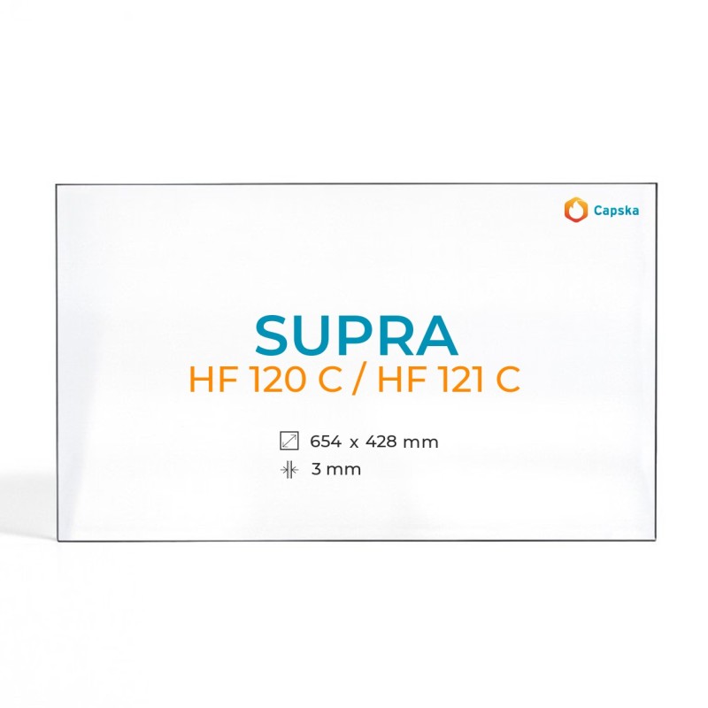 Vetro Supra HF 120 C / HF 121 C - Vetro Rettangolo per caminetto