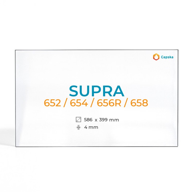 Vitre Supra 652 / 654 / 656R / 658 - Verre Rectangle pour insert
