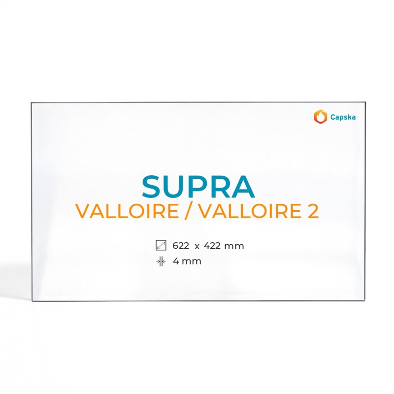 Supra VALLOIRE / VALLOIRE 2 Glas - Rechteck Kaminglas