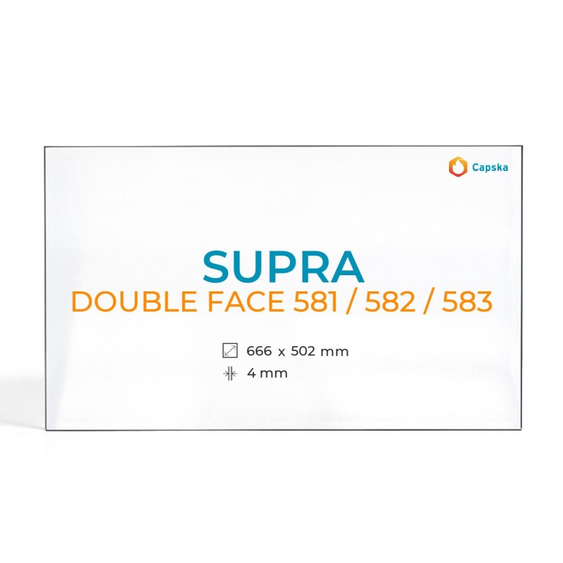 Supra DOUBLE FACE 581/582/583 Glass - Fireplace Insert Panel