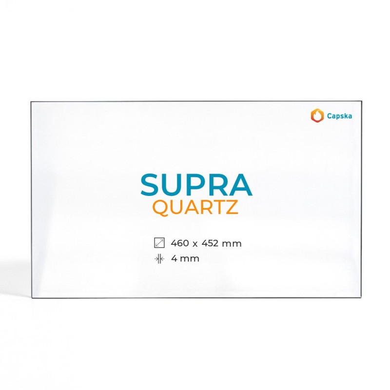 Supra QUARTZ Glas - Rechteck Kaminglas für Kaminofen