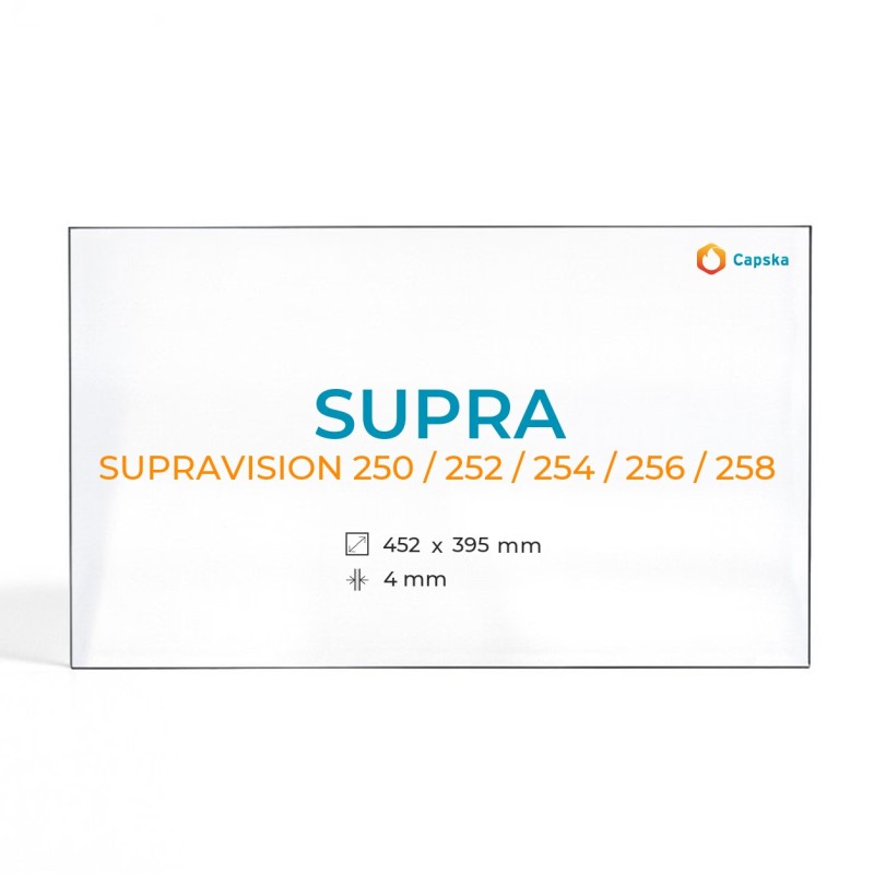 Vitre Supra SUPRAVISION 250 / 252 / 254 / 256 / 258 - Verre Rectangle Latéral pour insert