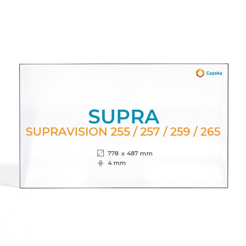 Vitre Supra SUPRAVISION 255 / 257 / 259 / 265 - Verre Rectangle pour insert