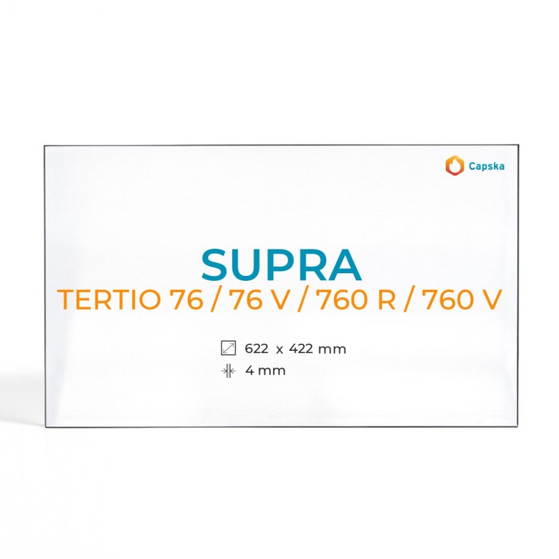 Supra TERTIO 76 Glass Panel - Fireplace Insert