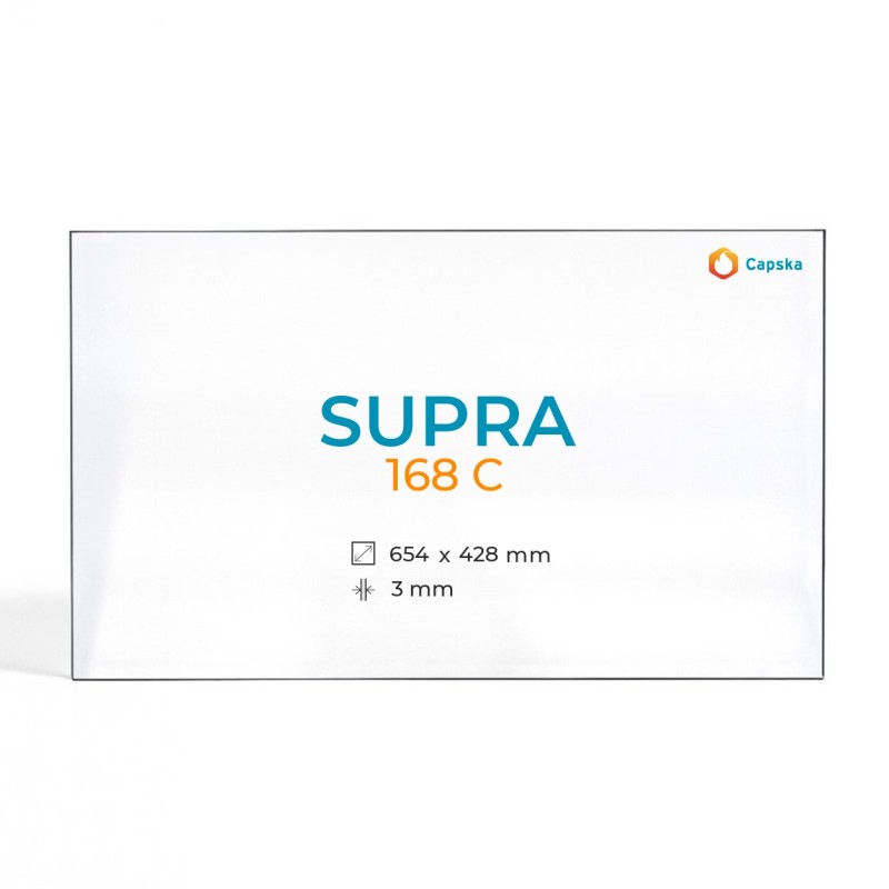 Supra 168 C Glass - Rectangular Fireplace Insert Panel