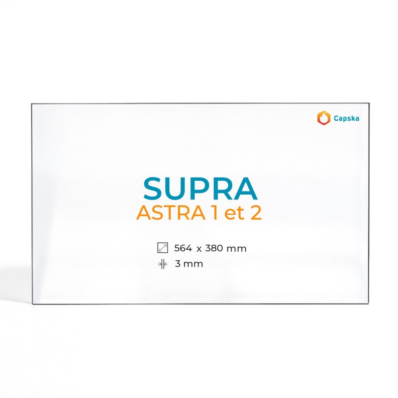 Vetro Supra ASTRA 1 et 2 - Vetro Rettangolo per inserto caminetto