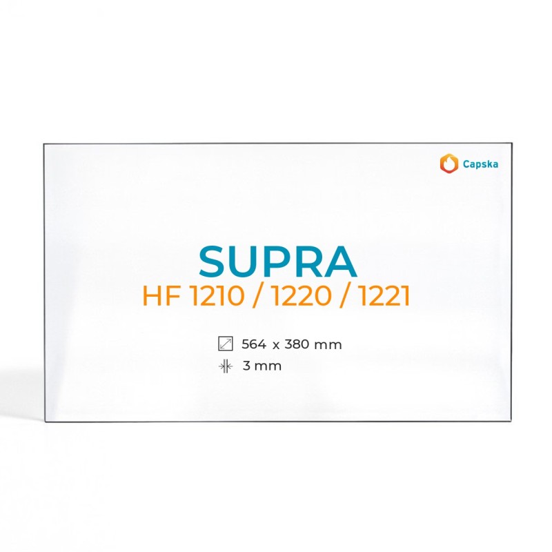 Supra HF 1210 / 1220 / 1221 Glas - Rechteck Kaminglas für Kaminofen