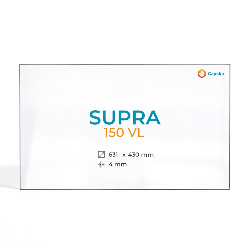 Supra 150 VL Glas - Rechteck Kaminglas für Kaminofen