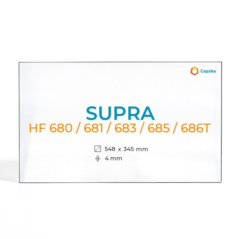 Vetro Supra HF 680 / 681 / 683 / 685 / 686T - Rettangolo per inserto camino