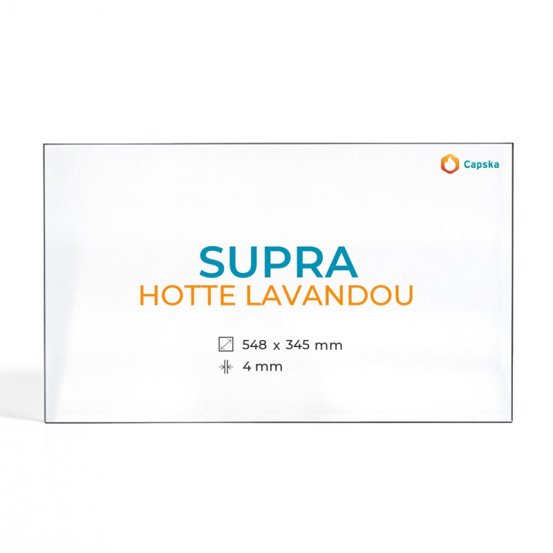 Cristall Supra HOTTE LAVANDOU - Vidre Rectangle per inserit de xemeneia