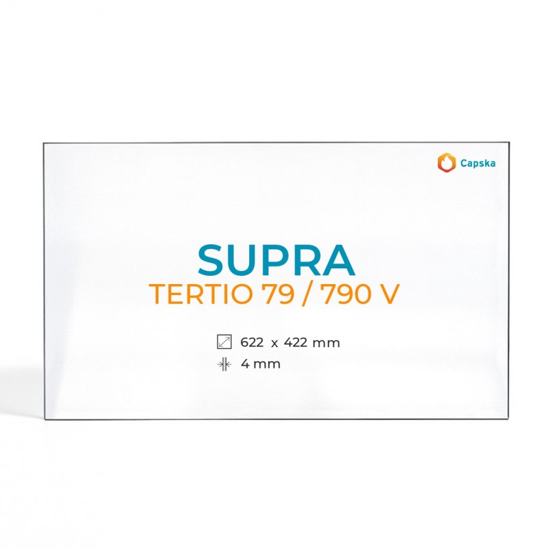 Supra TERTIO 79 / 790 V Glas - Rechteck Kaminglas für Kaminofen