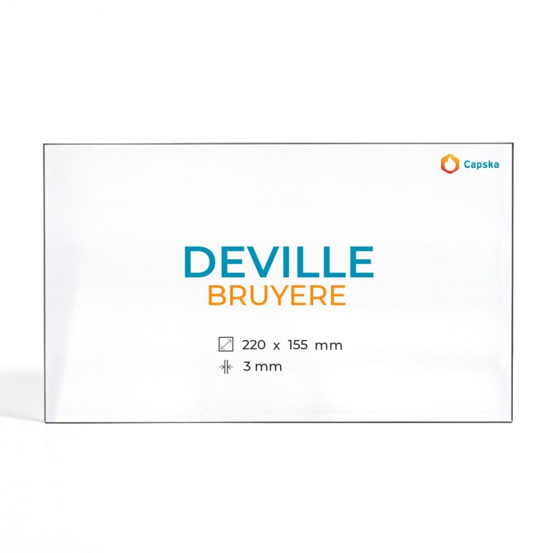 Deville BRUYERE Glass - Rectangular Panel for Wood Burning Stove