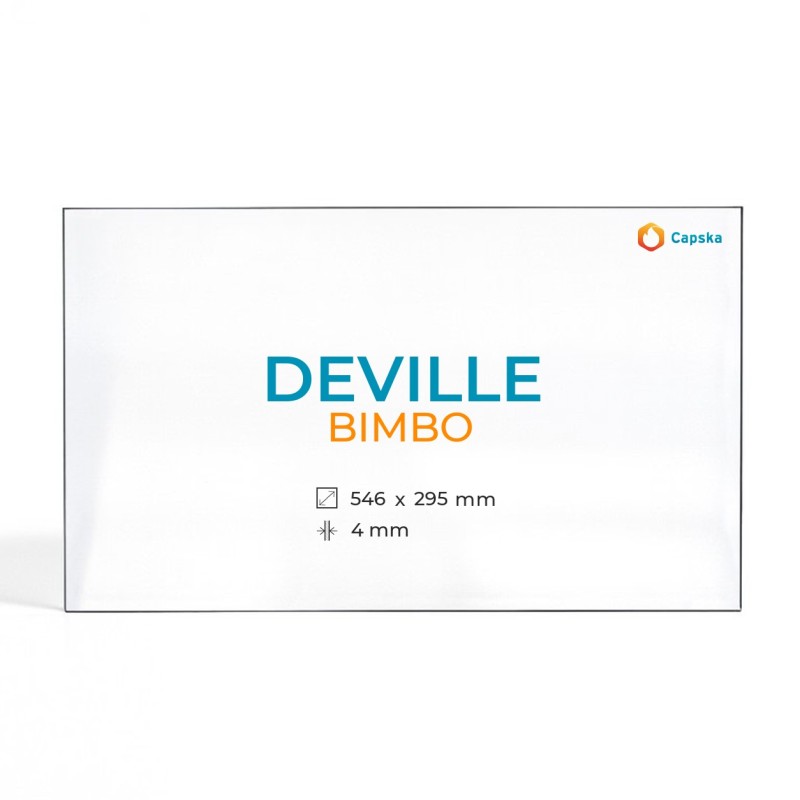 Deville BIMBO Glass - Rectangular Panel for Wood Burning Stove